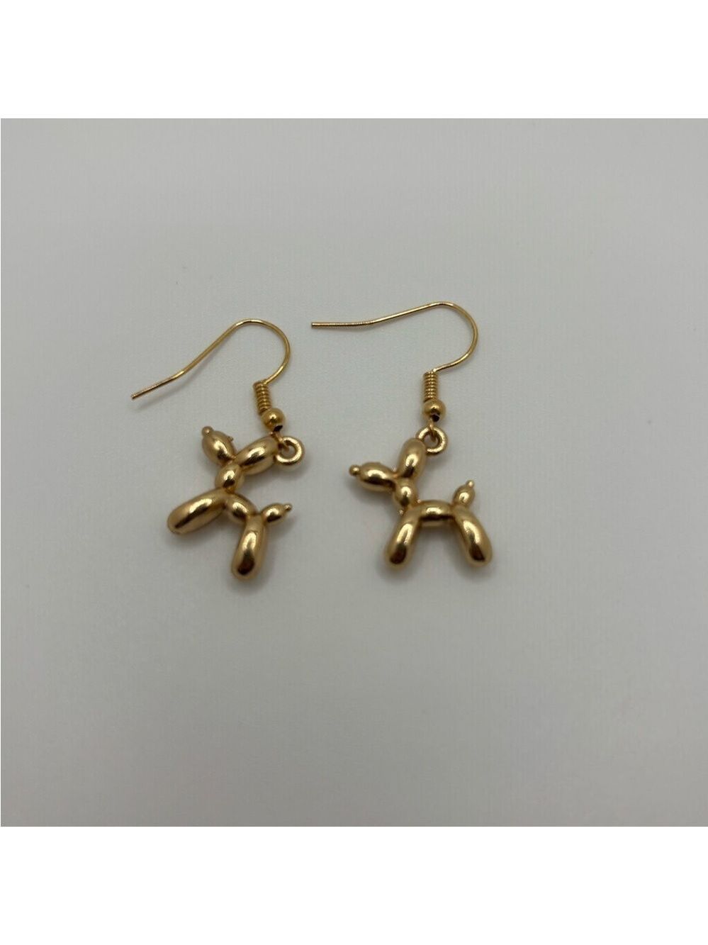 Gold Balloon Dog Earrings - Picture 5 of 5